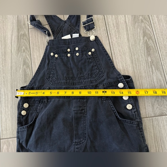 New Legends|Vintage overalls (shortalls) in solid black•••Cargo hipster style - Picture 13 of 14